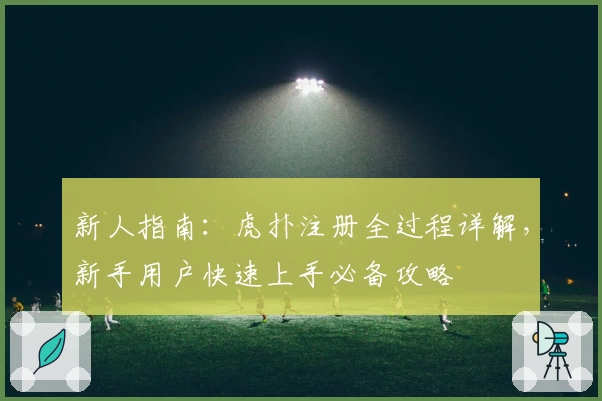 新人指南：虎扑注册全过程详解，新手用户快速上手必备攻略